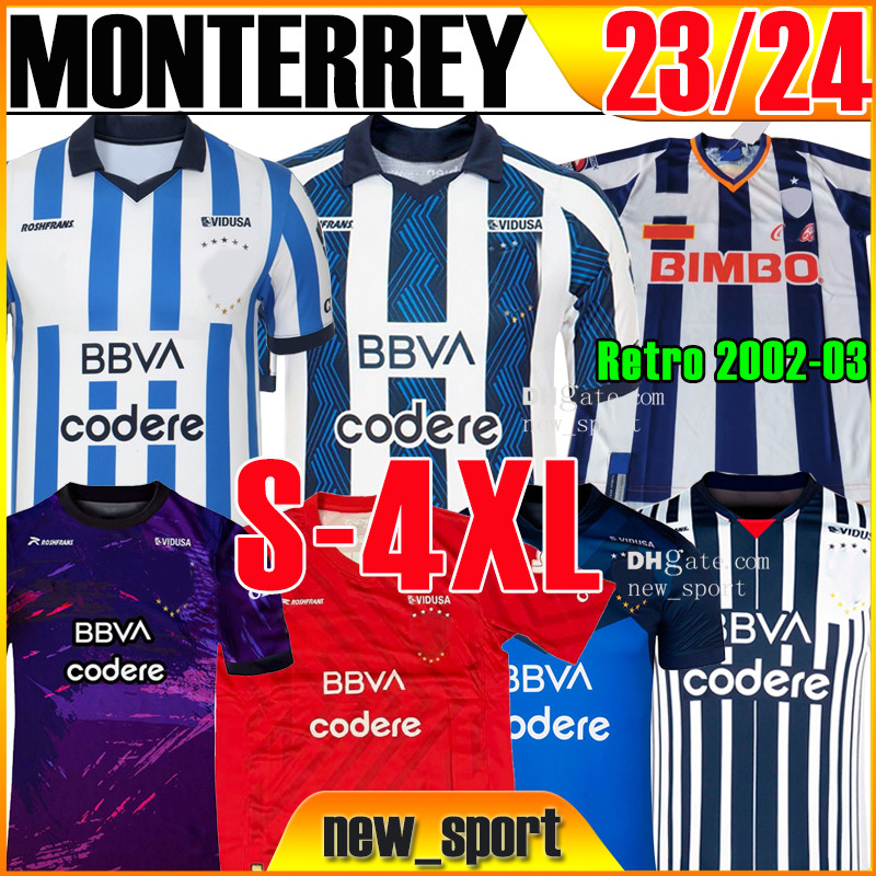 22 23 24 MONTERREY Soccer Jerseys retro 03 Club World rosa version special RAYADOS R.Funes Mori M.MEZA V.JANSSEN AKELOBA S.VEGAS Liga mx football shirt men women uniforms