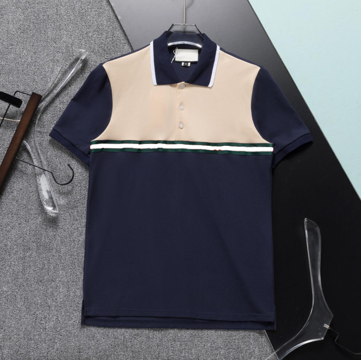 Fiting Cotton Patchwork Short Sleeve Polos Outerwear Lapel Button Casual Soft Shirts Fashion Mens Striped Tops, Khaki
Fiting Cotton Patchwork Short Sleeve Polos Outerwear Lapel Button Casual Soft Shirts Fashion Mens Striped Tops, Khaki