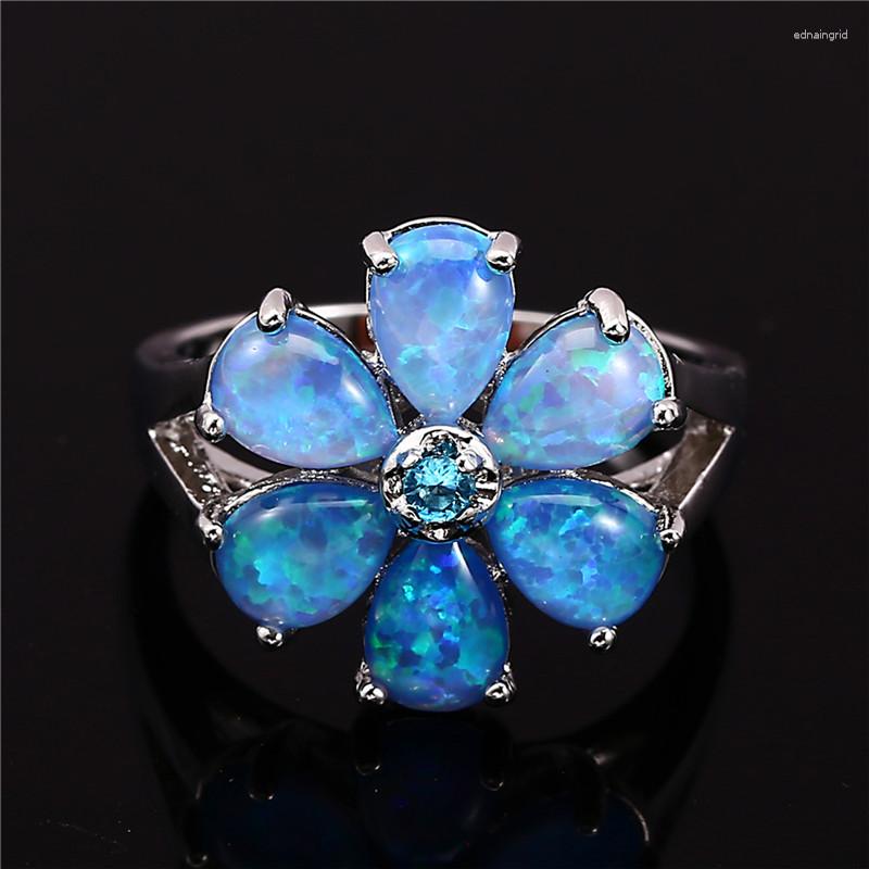 Wedding Rings Luxury Female White Blue Fire Opal Stone Ring Gold Silver Color Engagement Charm Crystal Flower For Women
Wedding Rings Luxury Female White Blue Fire Opal Stone Ring Gold Silver Color Engagement Charm Crystal Flower For Women