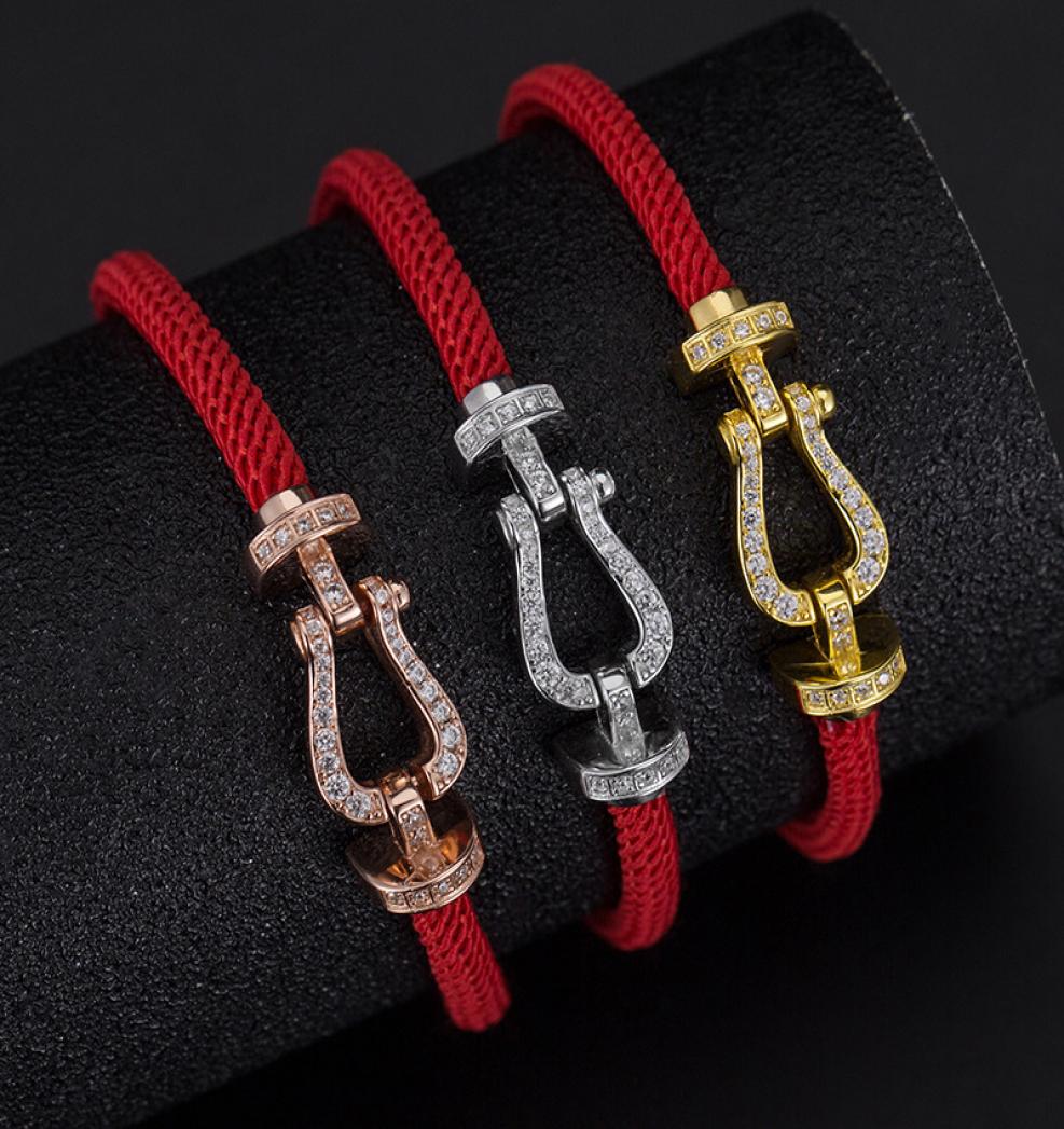 Europe and America S925 sterling silver ushaped 8character horseshoe buckle red rope diamond bracelet1432936
Europe and America S925 sterling silver ushaped 8character horseshoe buckle red rope diamond bracelet1432936
