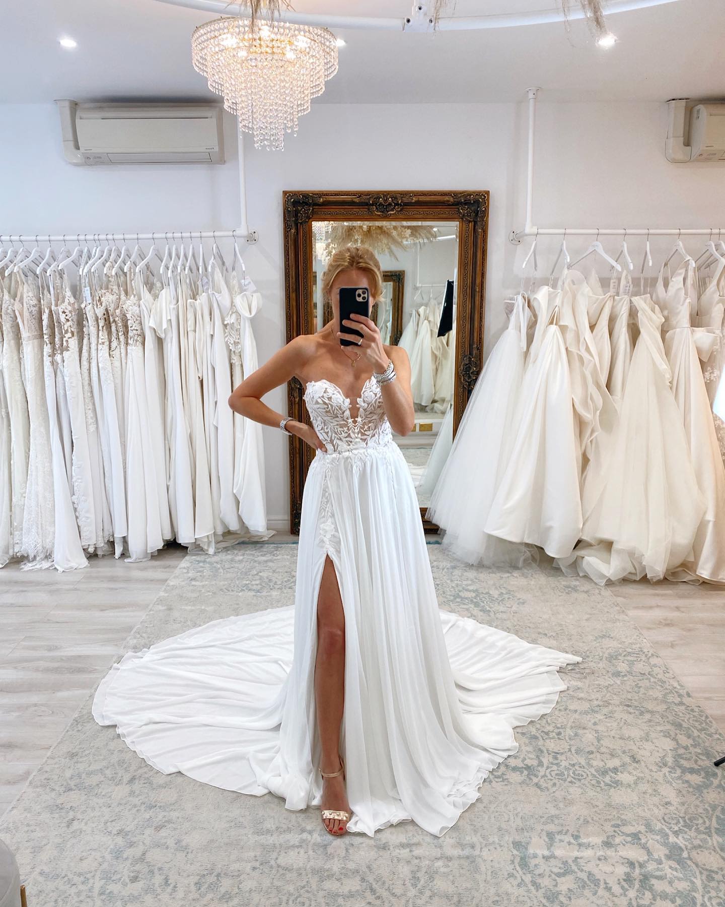 Elegant Lace Sweetheart Boho A-e special Dress with Button Back and Sweep Train