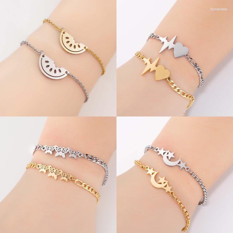 Link Bracelets Chain Heart Butterfly Elephant Charm Stainless Steel For Women Ankle Accessories Party Friends Jewerly GiftLink Raym22
Link Bracelets Chain Heart Butterfly Elephant Charm Stainless Steel For Women Ankle Accessories Party Friends Jewerly GiftLink Raym22