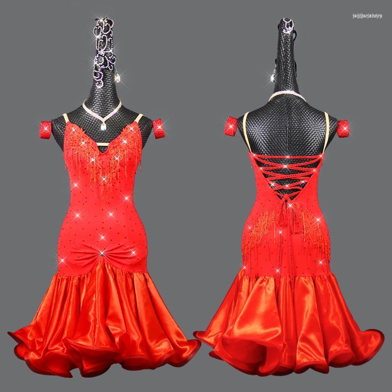 Stage Wear Women High-end Professional Latin Dance Competition Costume Red Drill 2023 Summer Skirt Women's Sexy Dress
Stage Wear Women High-end Professional Latin Dance Competition Costume Red Drill 2023 Summer Skirt Women's Sexy Dress