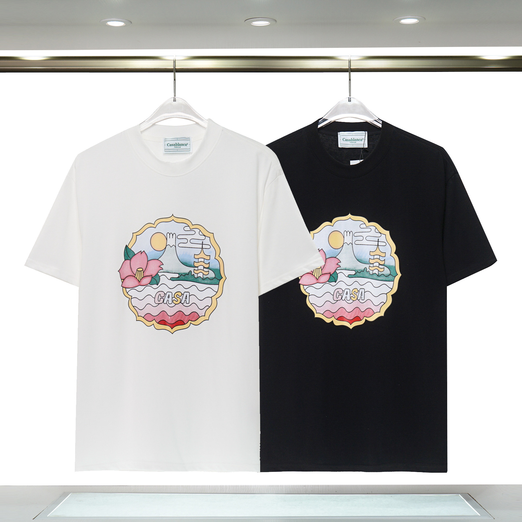 Mens Womens Designer T shirt Printed Fashion man T-shirt Top Qualities Cotton Casual Tees Short Sleeve Luxury Hip Hop Streetwear Casablanc TShirts
Mens Womens Designer T shirt Printed Fashion man T-shirt Top Qualities Cotton Casual Tees Short Sleeve Luxury Hip Hop Streetwear Casablanc TShirts