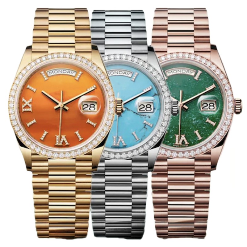 2023 New high-quality watch Jigsaw Color watch Womens Watch 36MM Automatic mechanical stainless steel waterproof womens green sand gold ruby turquoise watch, Watch box
2023 New high-quality watch Jigsaw Color watch Womens Watch 36MM Automatic mechanical stainless steel waterproof womens green sand gold ruby turquoise watch, Watch box