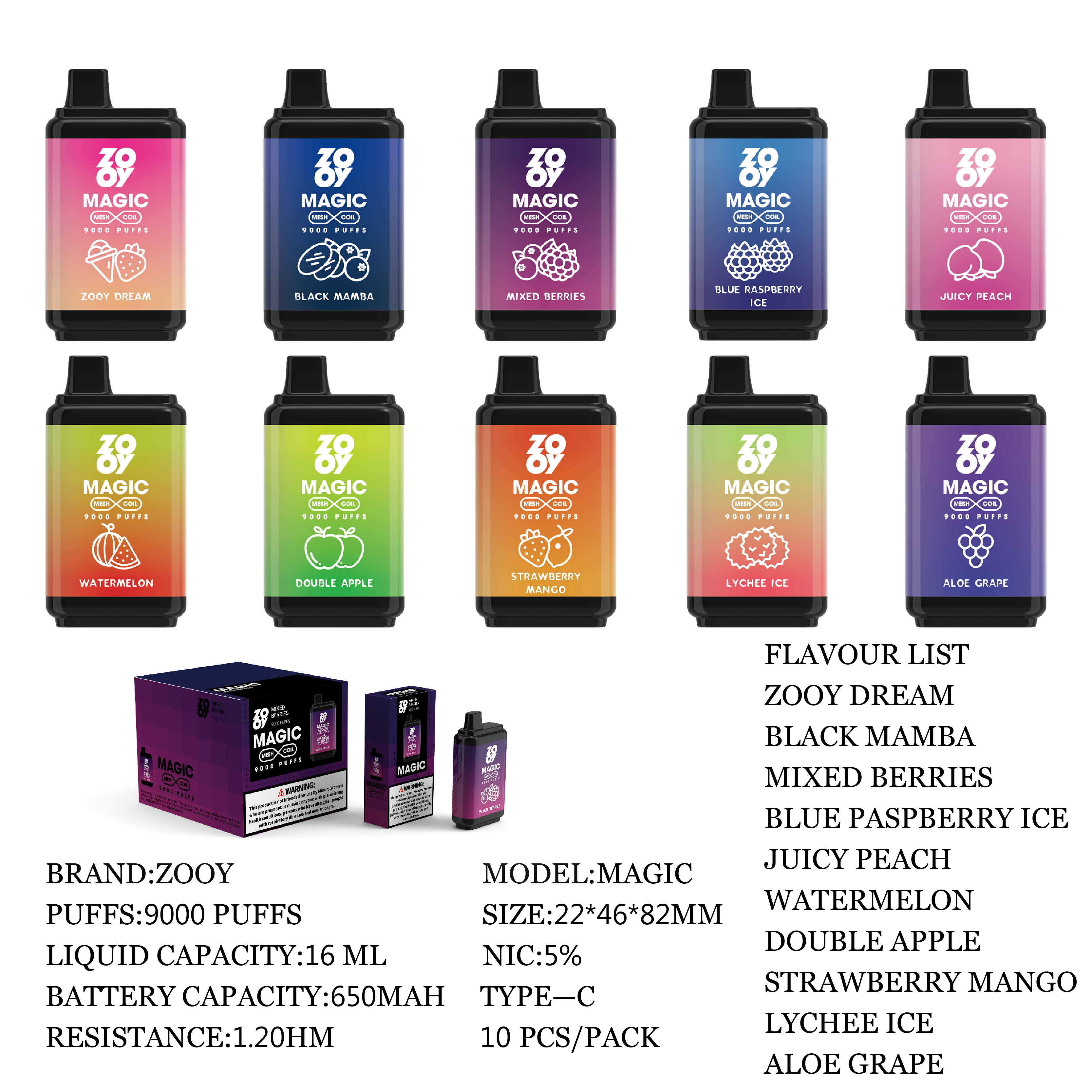 original zooy magic 9000 puffs e cigarette disposable vape puff 9k 650mah rechargeable battery 20ml prefilled carts 0% 2% 3% 5% electronic puffbars vaper disposables bar
original zooy magic 9000 puffs e cigarette disposable vape puff 9k 650mah rechargeable battery 20ml prefilled carts 0% 2% 3% 5% electronic puffbars vaper disposables bar