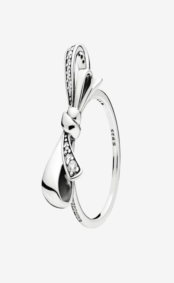 Authentic 925 Sterling Silver Sparkling Bow Ring Fashion Women Party Jewelry for Clear CZ Rings with Original box set2645385
Authentic 925 Sterling Silver Sparkling Bow Ring Fashion Women Party Jewelry for Clear CZ Rings with Original box set2645385