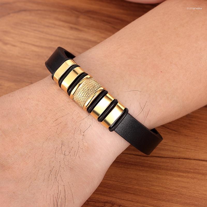 Charm Bracelets Simple Style Classic Men Bracelet Stainless Steel Magnetic Clasp Leather Gift Women JewelryCharm Raym22
Charm Bracelets Simple Style Classic Men Bracelet Stainless Steel Magnetic Clasp Leather Gift Women JewelryCharm Raym22