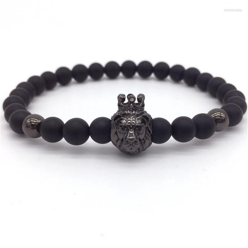 Strand Beaded Strands 2023 Fashion Lion King Men Bracelet Royal Handmade 6mm Pave CZ Matte Bead For Jewelry Gift Raym22
Strand Beaded Strands 2023 Fashion Lion King Men Bracelet Royal Handmade 6mm Pave CZ Matte Bead For Jewelry Gift Raym22