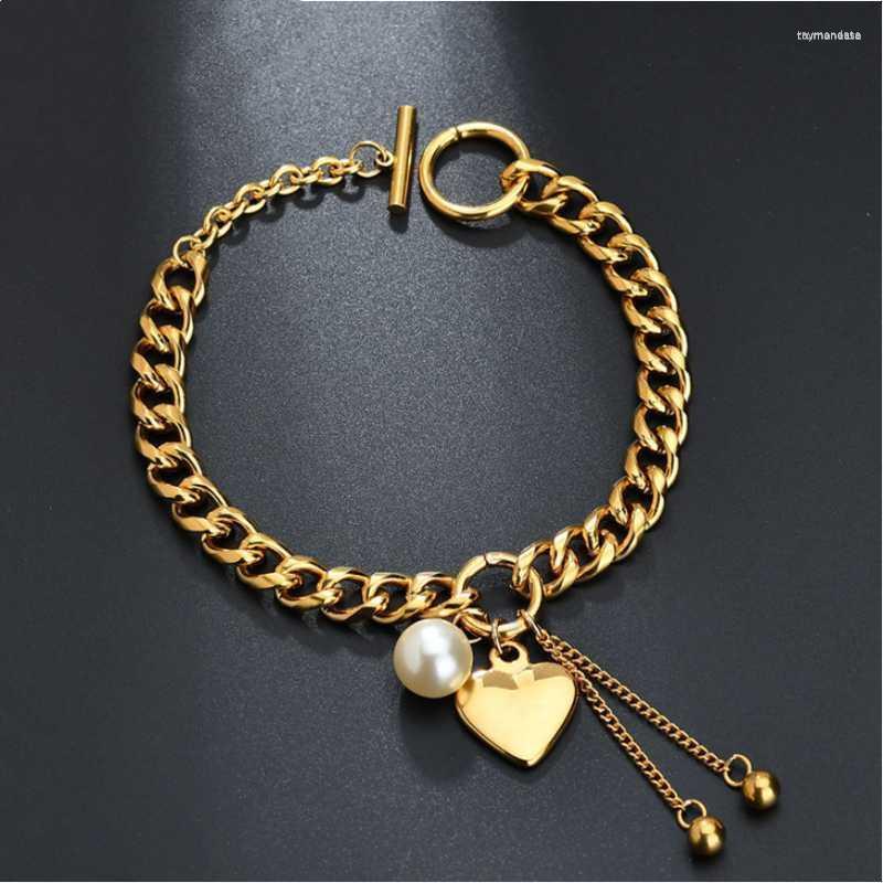 Link Bracelets Chain Stainless Steel 2023 Fashion Upscale Jewelry Love Heart Pearl OT Shape Buckle Tassel Thick For WomenLink Raym22
Link Bracelets Chain Stainless Steel 2023 Fashion Upscale Jewelry Love Heart Pearl OT Shape Buckle Tassel Thick For WomenLink Raym22