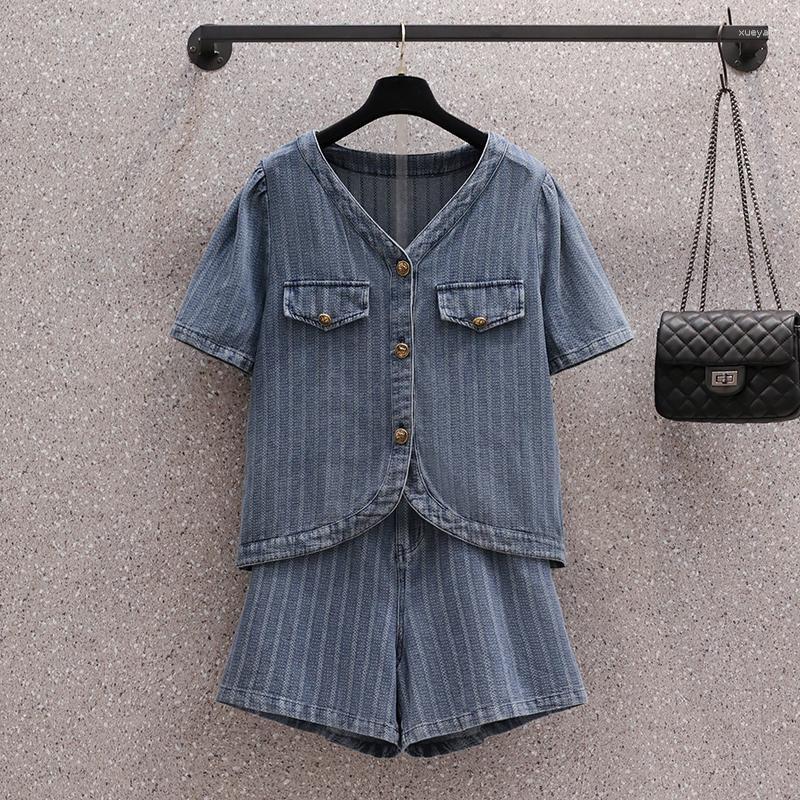 Women's Tracksuits 2023 Summer Denim Women's Short Sets Elegant Korean Style Suit With Shorts 2 Piece Outfit Slim Fashion In Matching, Blue
Women's Tracksuits 2023 Summer Denim Women's Short Sets Elegant Korean Style Suit With Shorts 2 Piece Outfit Slim Fashion In Matching, Blue