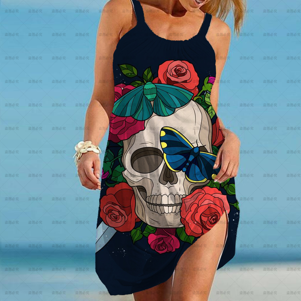 Streetwear Vestidos Mujer Sundress Boho Print Beach Skirt Punk Summer Dress Women Gothic 2023 Skull Print Long Maxi, Awz8bg1403
Streetwear Vestidos Mujer Sundress Boho Print Beach Skirt Punk Summer Dress Women Gothic 2023 Skull Print Long Maxi, Awz8bg1403