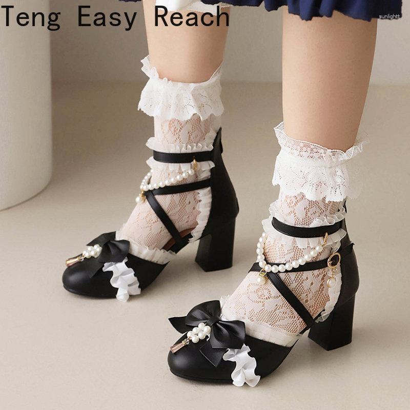 Dress Shoes Lolita Japanese Pearl Ruffles Bow Jk Sweet Cute Cross Strap High Heeled Round Head Student Kawaii Girl Party Mary Janes
Dress Shoes Lolita Japanese Pearl Ruffles Bow Jk Sweet Cute Cross Strap High Heeled Round Head Student Kawaii Girl Party Mary Janes