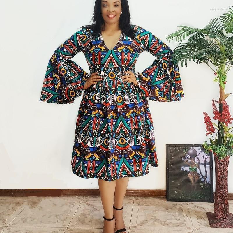 Ethnic Clothing Polyester African Dress For Women Flower Print Slash Neck Off The Shoulder Backless Daily Evening Party Dresses
Ethnic Clothing Polyester African Dress For Women Flower Print Slash Neck Off The Shoulder Backless Daily Evening Party Dresses