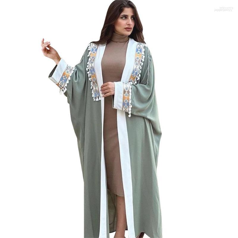 Ethnic Clothing Elegant Muslim Women Robe Coat Fashion Tassels Printing Patchwork Arabic Dubai Abaya Middle East Cardigan Outwear Casual
Ethnic Clothing Elegant Muslim Women Robe Coat Fashion Tassels Printing Patchwork Arabic Dubai Abaya Middle East Cardigan Outwear Casual