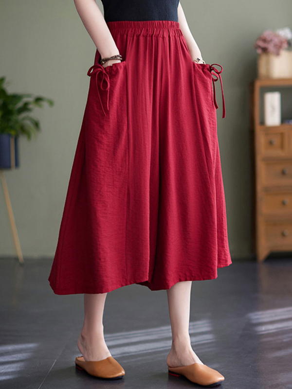 Summer Cotton Wide Leg Trousers for Women 2023 High Waist Oversize Pants-skirt with Pocket Baggy Capris Pants Women's, Coffee
Summer Cotton Wide Leg Trousers for Women 2023 High Waist Oversize Pants-skirt with Pocket Baggy Capris Pants Women's, Coffee