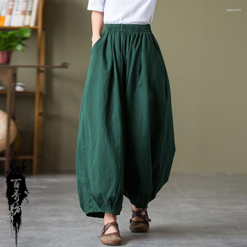 Women's Pants 2023 Autumn Cotton Linen Vintage Harem Women Elastic Waist Loose Lantern Nation Style Casual DD894, Photo color
Women's Pants 2023 Autumn Cotton Linen Vintage Harem Women Elastic Waist Loose Lantern Nation Style Casual DD894, Photo color