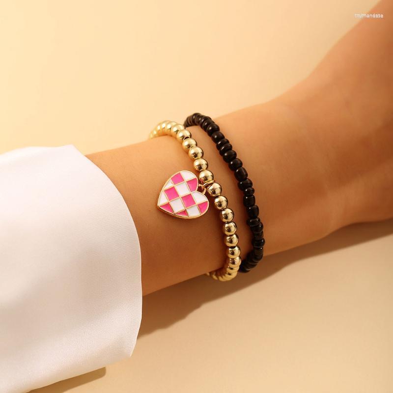 Strand Beaded Strands Bohemian Fashion Love Heart Elasticity Adjustable Womens Bracelet For Female Double Bracelets Party Jewelry Gift Set
Strand Beaded Strands Bohemian Fashion Love Heart Elasticity Adjustable Womens Bracelet For Female Double Bracelets Party Jewelry Gift Set