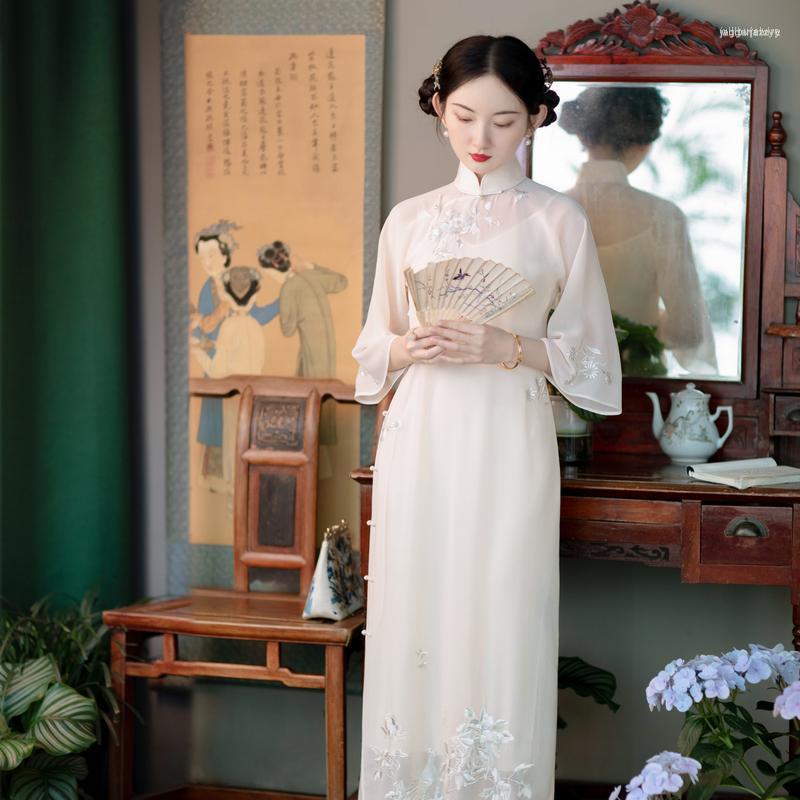 Ethnic Clothing 2023 Spring Summer The Republic Of China Embroidery Improved Elegant Qipao Dress Women Graceful Party Lace Cheongsam Vestido
Ethnic Clothing 2023 Spring Summer The Republic Of China Embroidery Improved Elegant Qipao Dress Women Graceful Party Lace Cheongsam Vestido