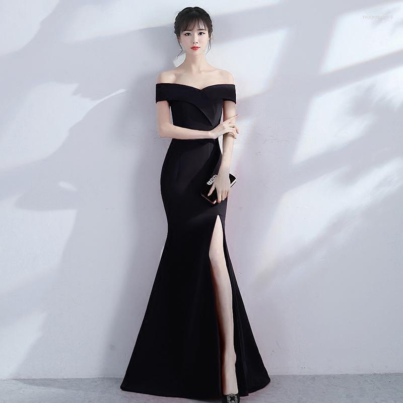 Ethnic Clothing Modern No Shoulder Cheongsam Black Split Slim Qi Pao Women Traditional Chinese Evening Dress Qipao Oriental Style Party Gown
Ethnic Clothing Modern No Shoulder Cheongsam Black Split Slim Qi Pao Women Traditional Chinese Evening Dress Qipao Oriental Style Party Gown