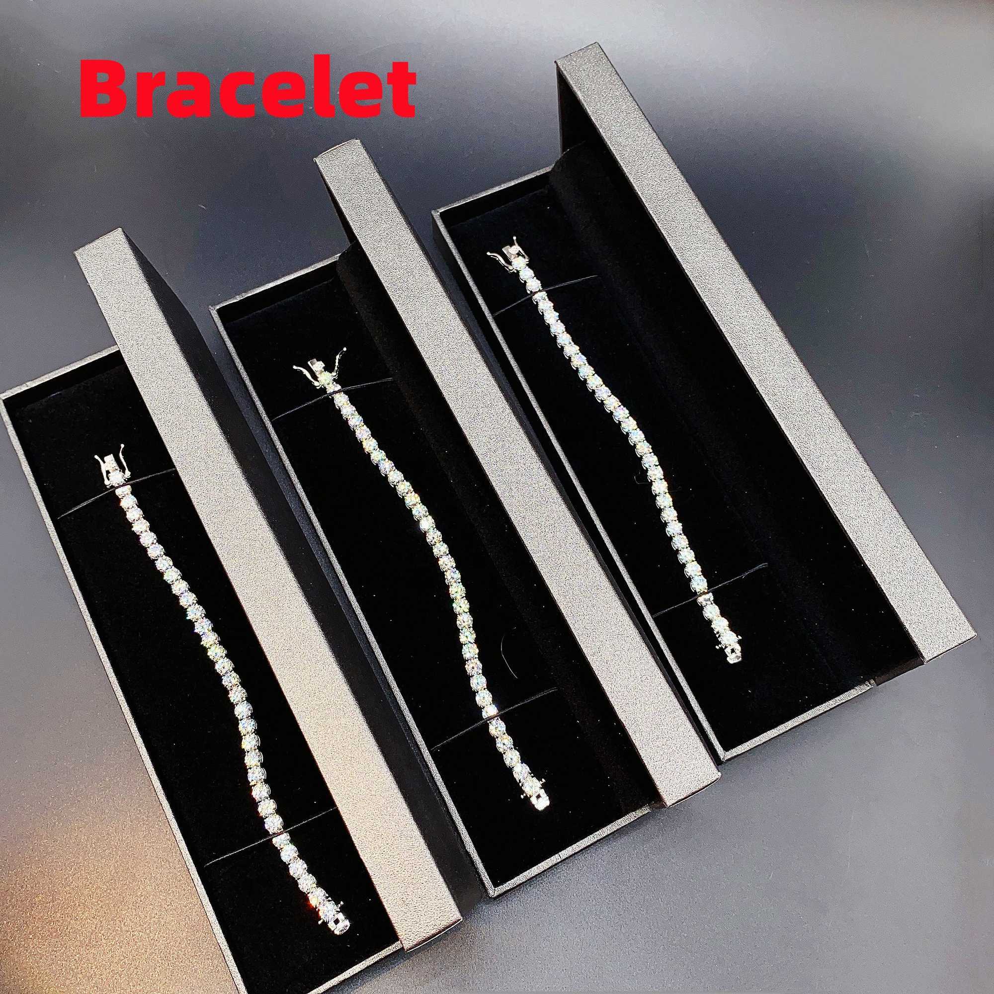 Hip Hop Moissanite Stone Ice Out Choker Silver with Gold Plated Cuban Necklace Diamond Tennis Chain