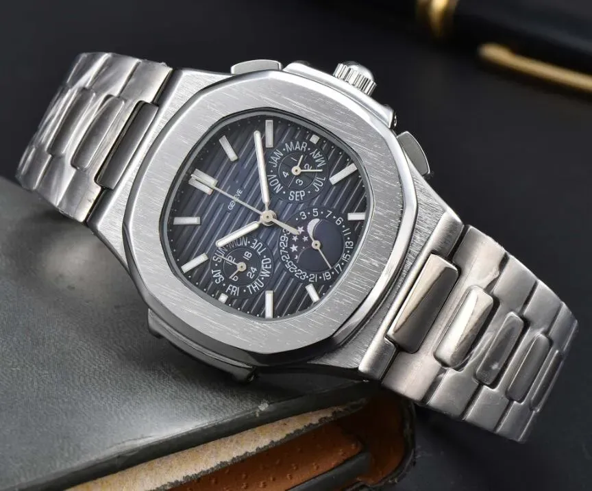 Luxury men women wrist-watches Patekity Nautilus wristwatches High quality Quartz Watches Sport Man Watch Fashion Sports Wristwatch Stainless Steel bracelet, Box
Luxury men women wrist-watches Patekity Nautilus wristwatches High quality Quartz Watches Sport Man Watch Fashion Sports Wristwatch Stainless Steel bracelet, Box