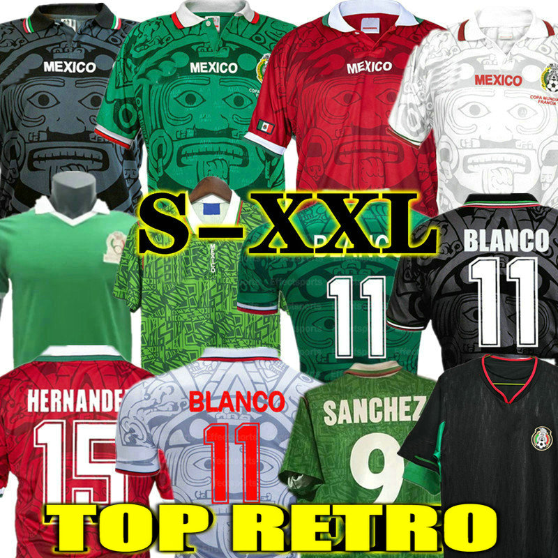 1998 Retro Edition Mexico Soccer Jerseys Long Sleeve vintage 2006 1995 1986 1994 World Cup Shirt BLANCO Hernandez Classic football uniforms, 1994 home
1998 Retro Edition Mexico Soccer Jerseys Long Sleeve vintage 2006 1995 1986 1994 World Cup Shirt BLANCO Hernandez Classic football uniforms, 1994 home