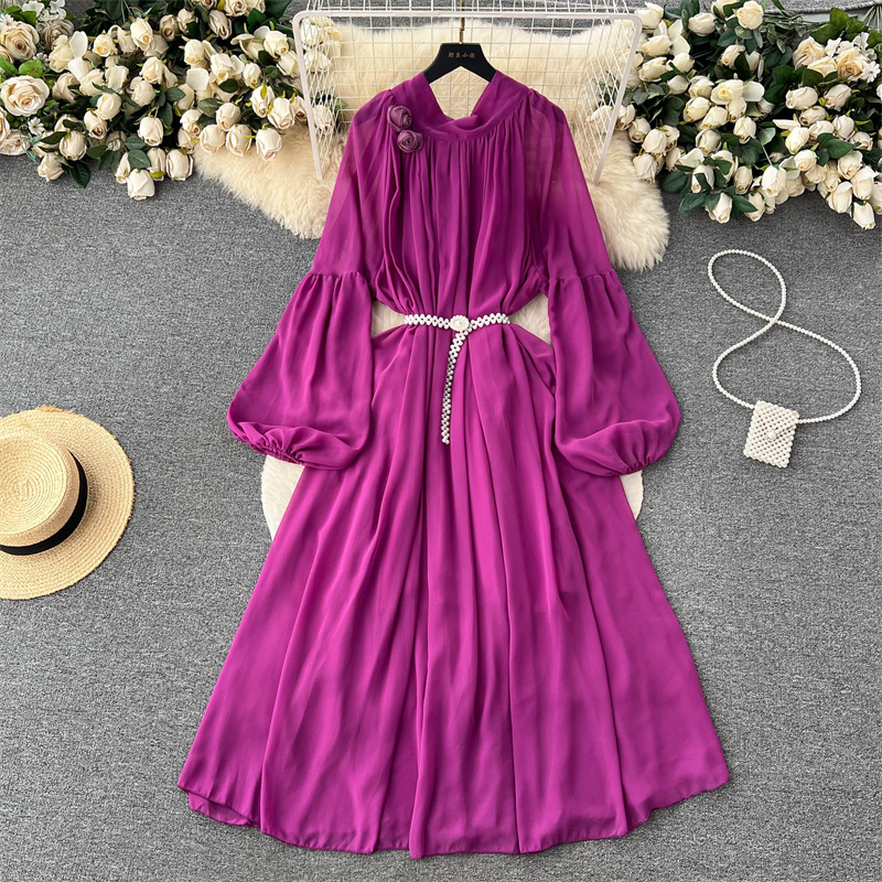 Casual Dresses Summer Spring Summer Vintage Stand-up Collar Lantern Sleeve Chiffon Dress Waist Lace-up Mid-Length Women Solid Color Dresses Vestidos 2023, Same as picture
Casual Dresses Summer Spring Summer Vintage Stand-up Collar Lantern Sleeve Chiffon Dress Waist Lace-up Mid-Length Women Solid Color Dresses Vestidos 2023, Same as picture