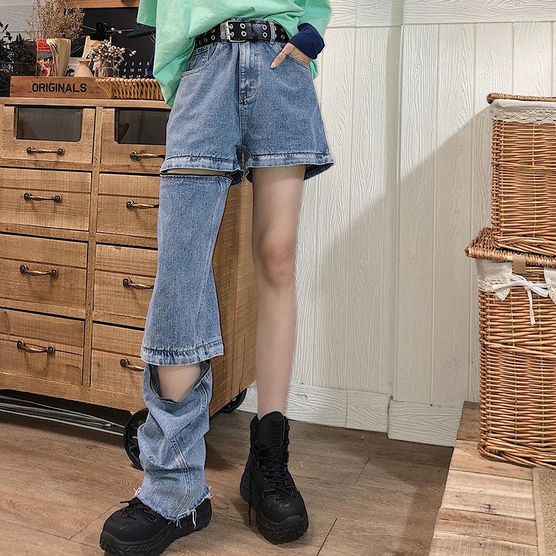 Women' Jeans Streetwear Woman High Waist Vintage Fashion Patchwork Denim Ripped Holes Pants Female Harajuku Wide Leg Trousers E193, Blue
Women' Jeans Streetwear Woman High Waist Vintage Fashion Patchwork Denim Ripped Holes Pants Female Harajuku Wide Leg Trousers E193, Blue