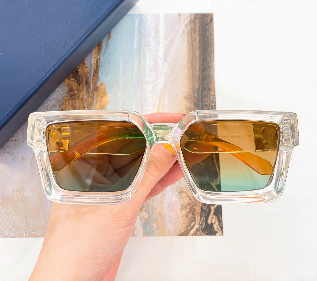 Mens Millionaires Sunglasses Crystal Silver Orange Mirror Lens Metal Glasses Shades Eyewear with Box
Mens Millionaires Sunglasses Crystal Silver Orange Mirror Lens Metal Glasses Shades Eyewear with Box