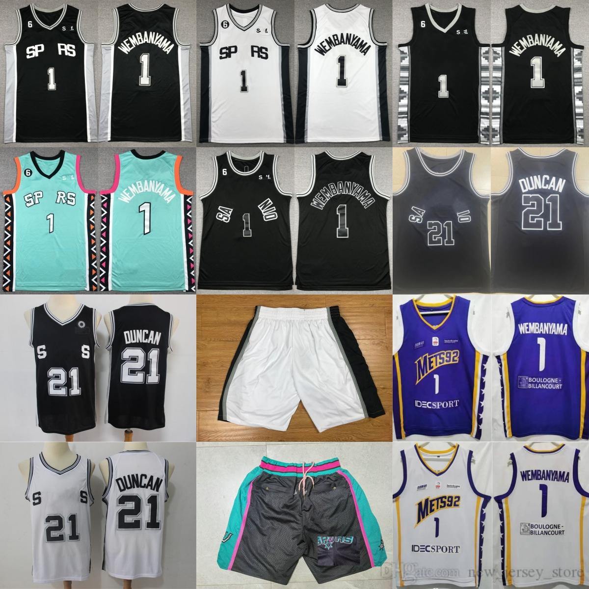 1 Victor Wembanyama Jersey 2023 Basketball Draft Pick NO.1 Metropolitans 92 Mets92 Team Rising Star College White Purple Shirts Keldon Johnson Duncan Jerseys, Aspicture (with team name)
1 Victor Wembanyama Jersey 2023 Basketball Draft Pick NO.1 Metropolitans 92 Mets92 Team Rising Star College White Purple Shirts Keldon Johnson Duncan Jerseys, Aspicture (with team name)