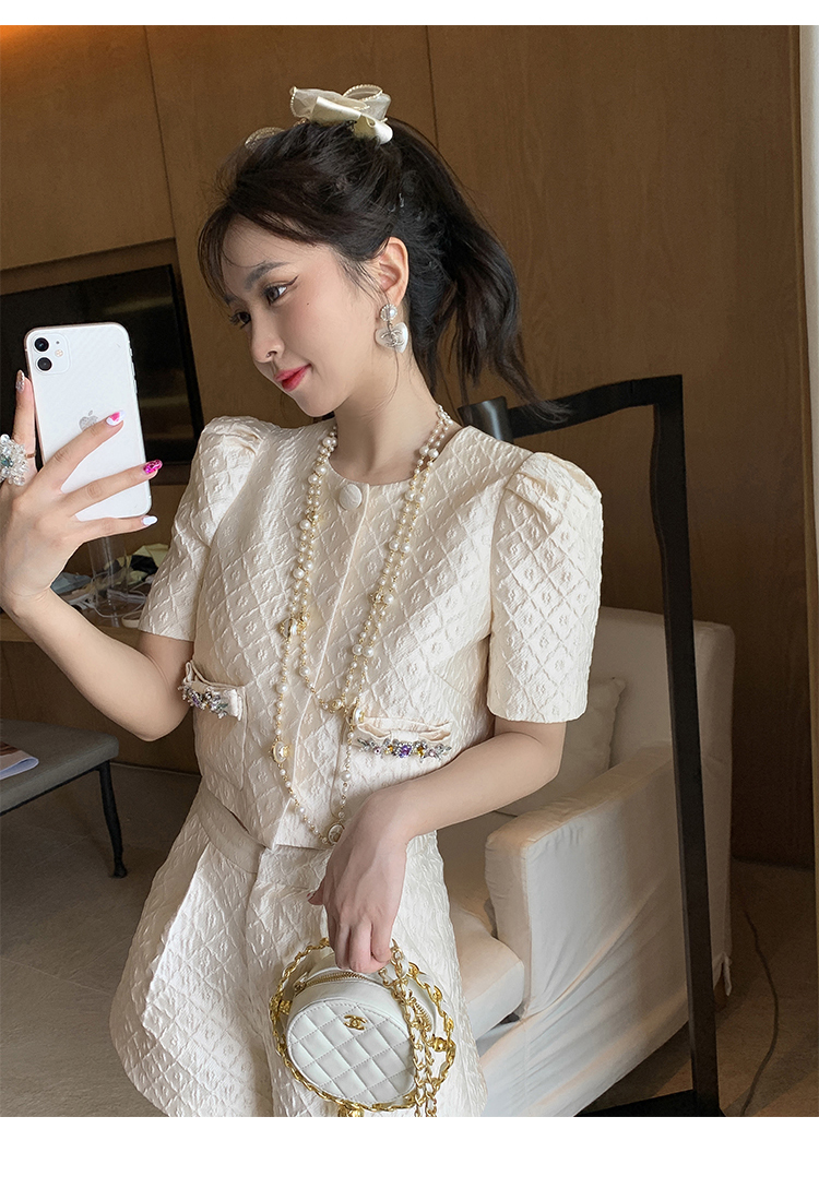 Two Piece Dress White Women's Ruffles 2 Piece Set Elegant Lady Elegant Pants Suits Summer Casual Belt Blazer Blouse Elastic Waist Shorts Outfits 