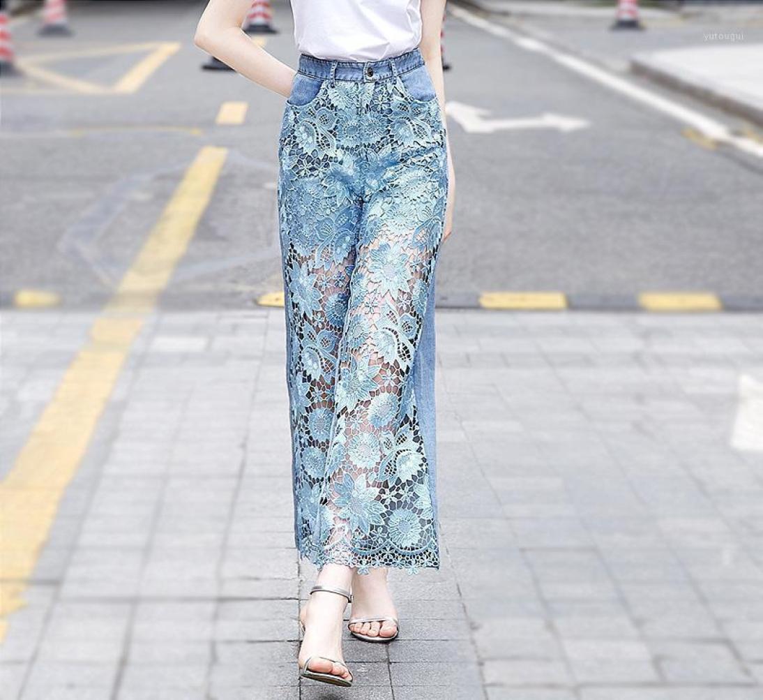 Women039s Pants Capris High Waist Wide Leg Denim Women Fashion Hollow Lace Patchwork Sweat Streetwear Jeans Trousers Pantalon5635671, Blue
Women039s Pants Capris High Waist Wide Leg Denim Women Fashion Hollow Lace Patchwork Sweat Streetwear Jeans Trousers Pantalon5635671, Blue