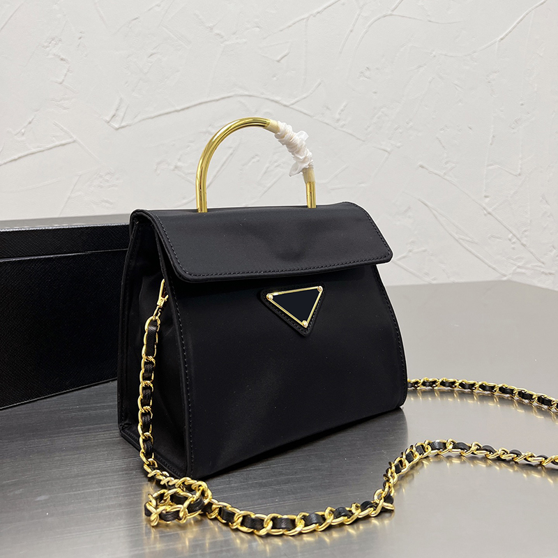 Gold Handle Triangle Black Nylon Women Luxury Plain Pattern Handbag Shopping Flap Designer Bag Lady Prad Shoulder Crossbody Bags Large Capacity Totes 21x20cm, 12#
Gold Handle Triangle Black Nylon Women Luxury Plain Pattern Handbag Shopping Flap Designer Bag Lady Prad Shoulder Crossbody Bags Large Capacity Totes 21x20cm, 12#
