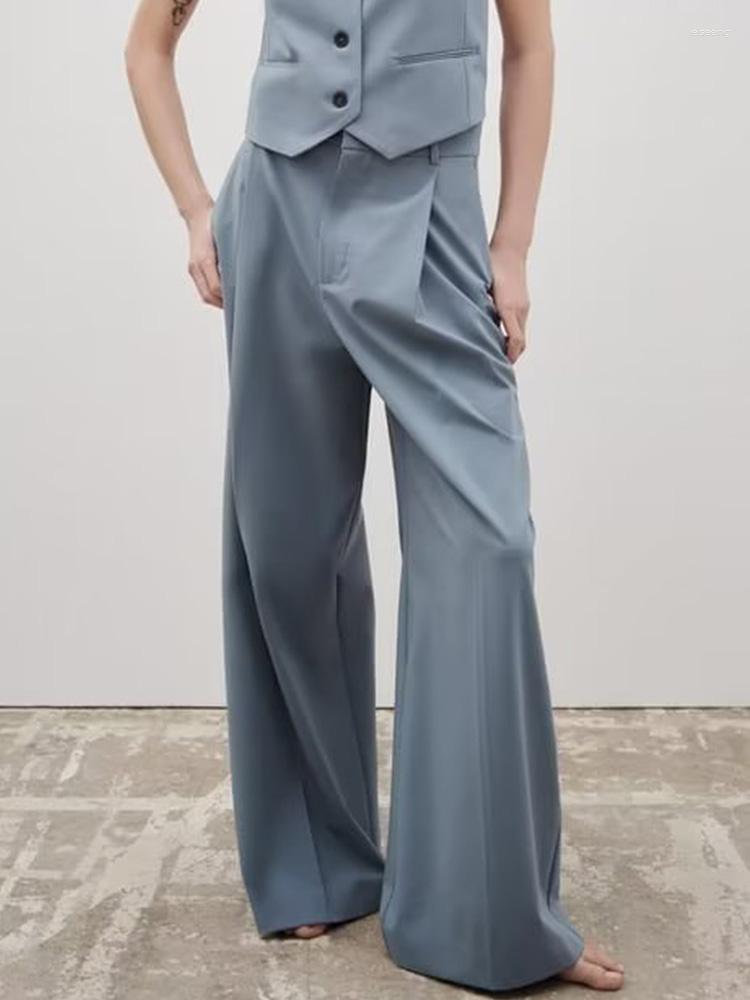 Women's Pants Kumsvag 2023 Summer Women Wide Leg Casual Solid Zipper Pockets Loose Pleated Female Elegant Street Pant Trousers Clothing
Women's Pants Kumsvag 2023 Summer Women Wide Leg Casual Solid Zipper Pockets Loose Pleated Female Elegant Street Pant Trousers Clothing