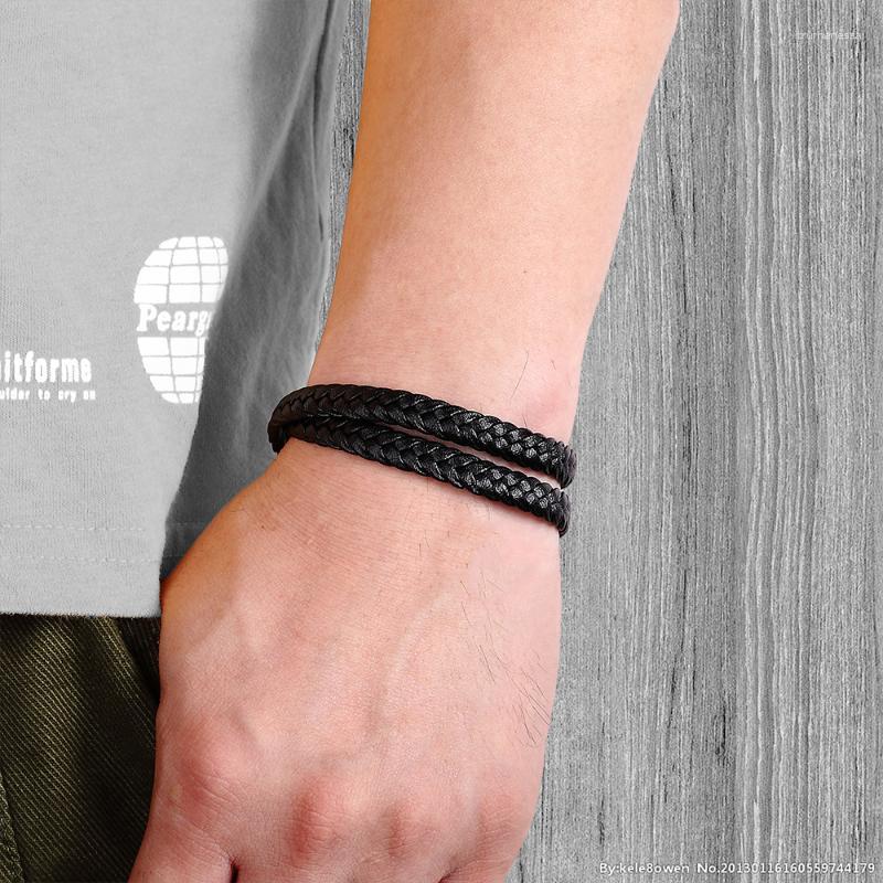 Charm Bracelets Fashion Multilayer Genuine Leather Bracelet For Men Jewelry Stainless Steel Bangle Punk Braid Black Brown Chain Magnetic Ray
Charm Bracelets Fashion Multilayer Genuine Leather Bracelet For Men Jewelry Stainless Steel Bangle Punk Braid Black Brown Chain Magnetic Ray