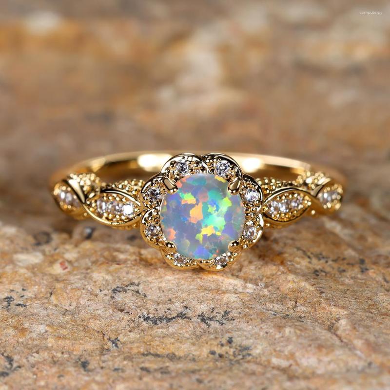 Wedding Rings Mystic White Fire Opal Ring Silver Rose Gold Color Round Stone Flower For Women Zircon Bands Engagement Jewelry CZ
Wedding Rings Mystic White Fire Opal Ring Silver Rose Gold Color Round Stone Flower For Women Zircon Bands Engagement Jewelry CZ