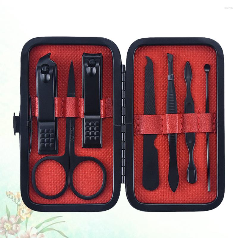 

Nail Art Kits 7pcs Manicure Stainless Steel Portable Clipper Scissor Kit Set File Grooming For Travel Home