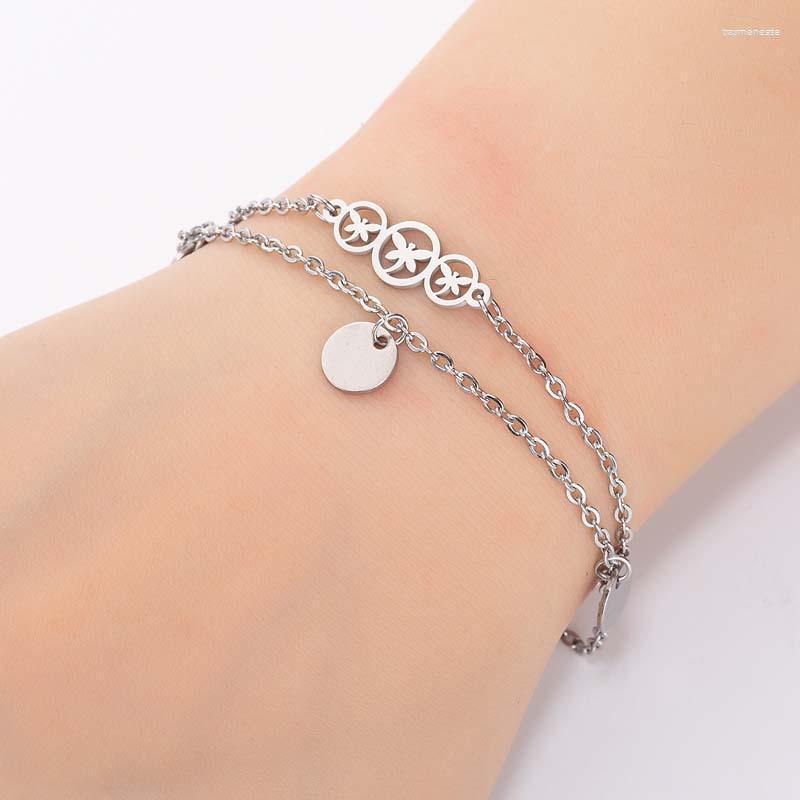 Charm Bracelets 2023 Fashion Woman Bracelet Double Stainless Steel Jewelry Cuff Student Hollow Glamour Girl Friendship Gift Raym22
Charm Bracelets 2023 Fashion Woman Bracelet Double Stainless Steel Jewelry Cuff Student Hollow Glamour Girl Friendship Gift Raym22