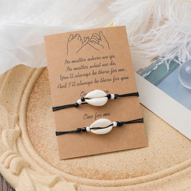 Link Bracelets 2pcs/set Simple Shell Braided Bracelet For Women 2023 Summer Beach Travel Jewelry Creative Handmade Adjustable
Link Bracelets 2pcs/set Simple Shell Braided Bracelet For Women 2023 Summer Beach Travel Jewelry Creative Handmade Adjustable