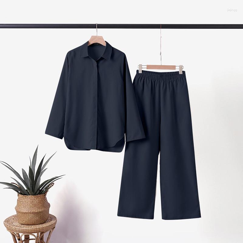 Women' Pants Long Sleeve Turndown Collar Button Shirt And Loose Wide Leg Pant Causal Spring Female Set Women Clothing, White
Women' Pants Long Sleeve Turndown Collar Button Shirt And Loose Wide Leg Pant Causal Spring Female Set Women Clothing, White
