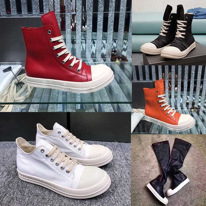 Designer Rick Boot Canvas RO Owens Leather Shoes Platform Sneakers Men Women High Street Boots Black White Pink Orange Over Knee Trainers Sneaker 35-45
Designer Rick Boot Canvas RO Owens Leather Shoes Platform Sneakers Men Women High Street Boots Black White Pink Orange Over Knee Trainers Sneaker 35-45