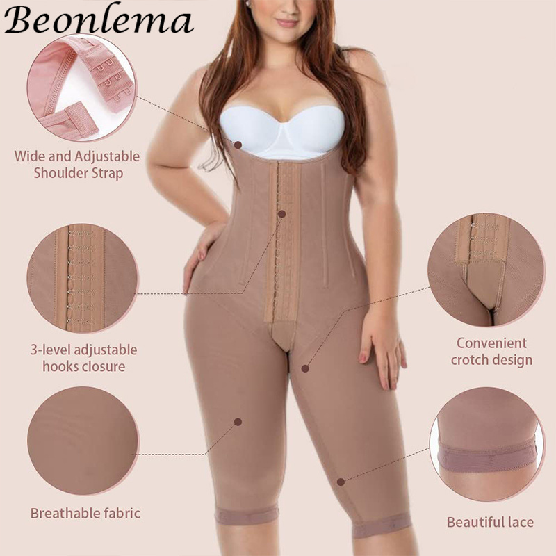 Waist Tummy Shaper Fajas Colombianas Shapewear Full Body Bodysuit Compression Fabric Abdominal Control ButtLifter Push Up Underwear 230621