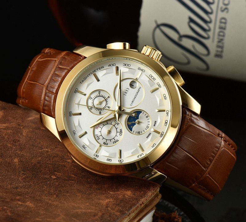 Mens Watches watches high quality Automatic mechanical Luxury leather Strap Fashion watch, C1