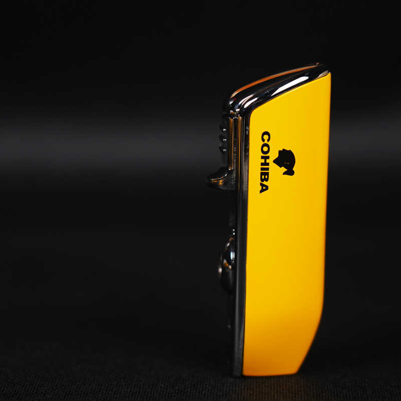 COHIBA Portable Outdoor Metal Windproof Butane Gas Lighter 3 Torch Blue Flame Jet Cigar Gift Box Men's EIB3
COHIBA Portable Outdoor Metal Windproof Butane Gas Lighter 3 Torch Blue Flame Jet Cigar Gift Box Men's EIB3