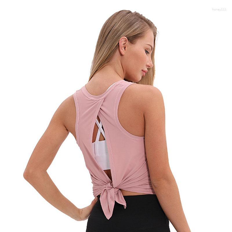 Active Shirts Loose Yoga Wear Women's Top Open Back Sports Blouses Breathable Tank Workout Tops Female Gym T-shirt, Pink 
Active Shirts Loose Yoga Wear Women's Top Open Back Sports Blouses Breathable Tank Workout Tops Female Gym T-shirt, Pink