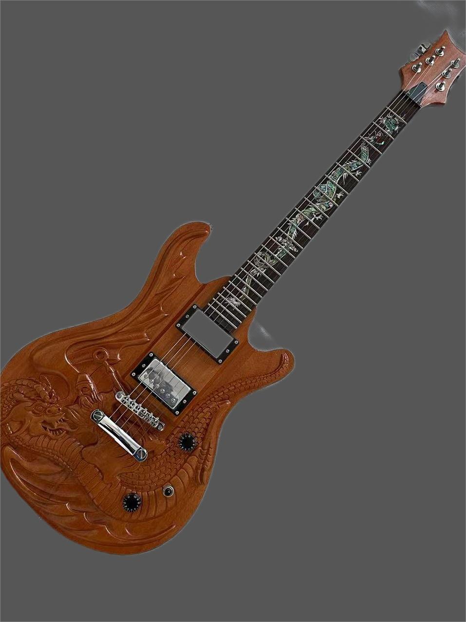 Carved prs electric guitar, mahogany primary color, photo shipping, free package home
Carved prs electric guitar, mahogany primary color, photo shipping, free package home
