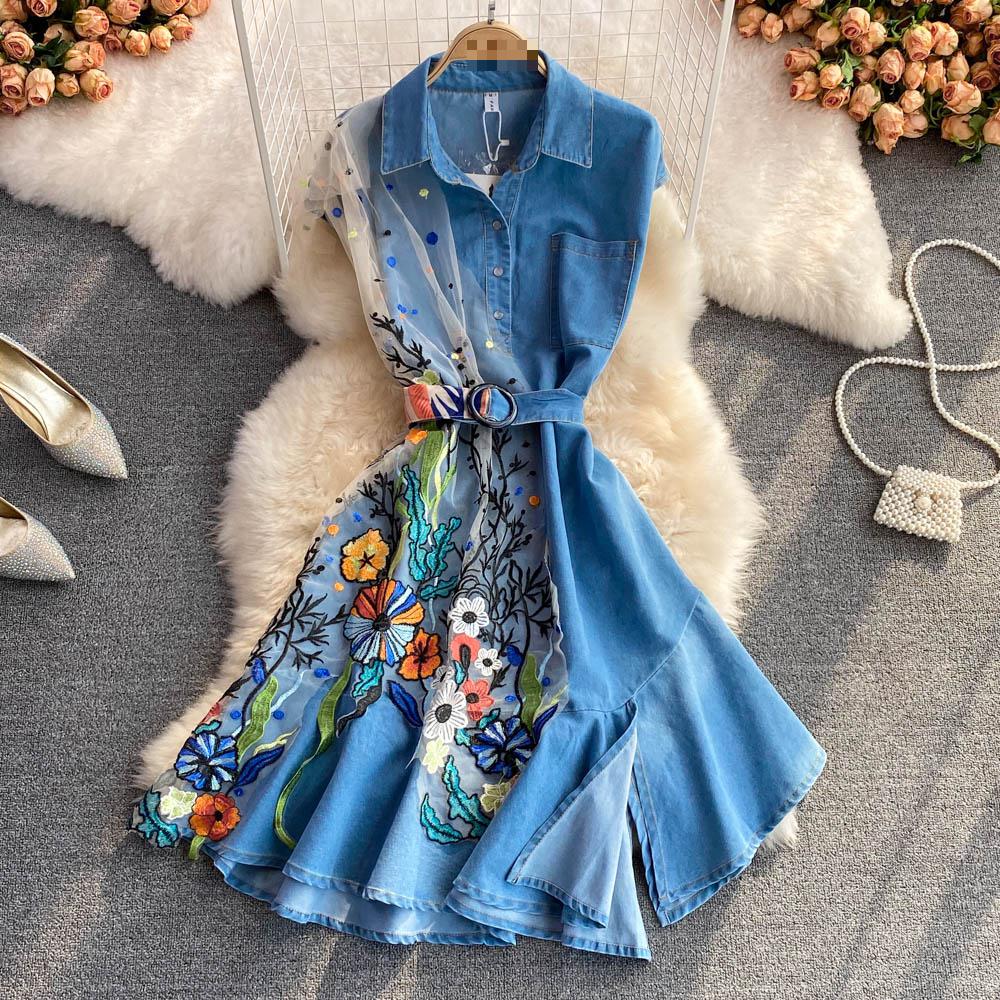 Casual Dresse Summer Mesh Patchwork Denim Dress Women Polo Neck Short Sleeve Harajuku Gothic Bandage Jeans Dress Sexy Club Party Mini Dresses 2023, Same as picture
Casual Dresse Summer Mesh Patchwork Denim Dress Women Polo Neck Short Sleeve Harajuku Gothic Bandage Jeans Dress Sexy Club Party Mini Dresses 2023, Same as picture
