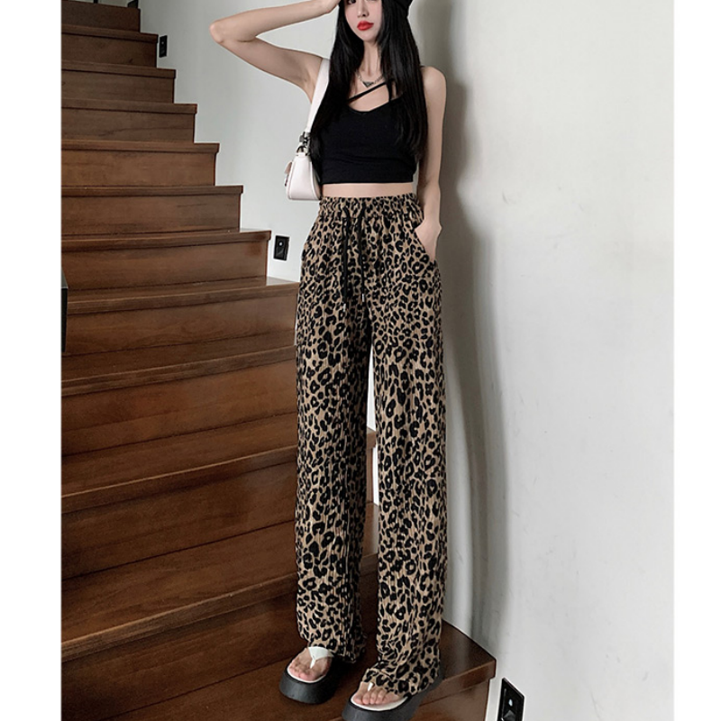 Women' Bottoms Leopard Drawstring Sweatpants Casual High Waist Straight Mopping Pants Fashion Baggy Wide Leg Trouser
Women' Bottoms Leopard Drawstring Sweatpants Casual High Waist Straight Mopping Pants Fashion Baggy Wide Leg Trouser