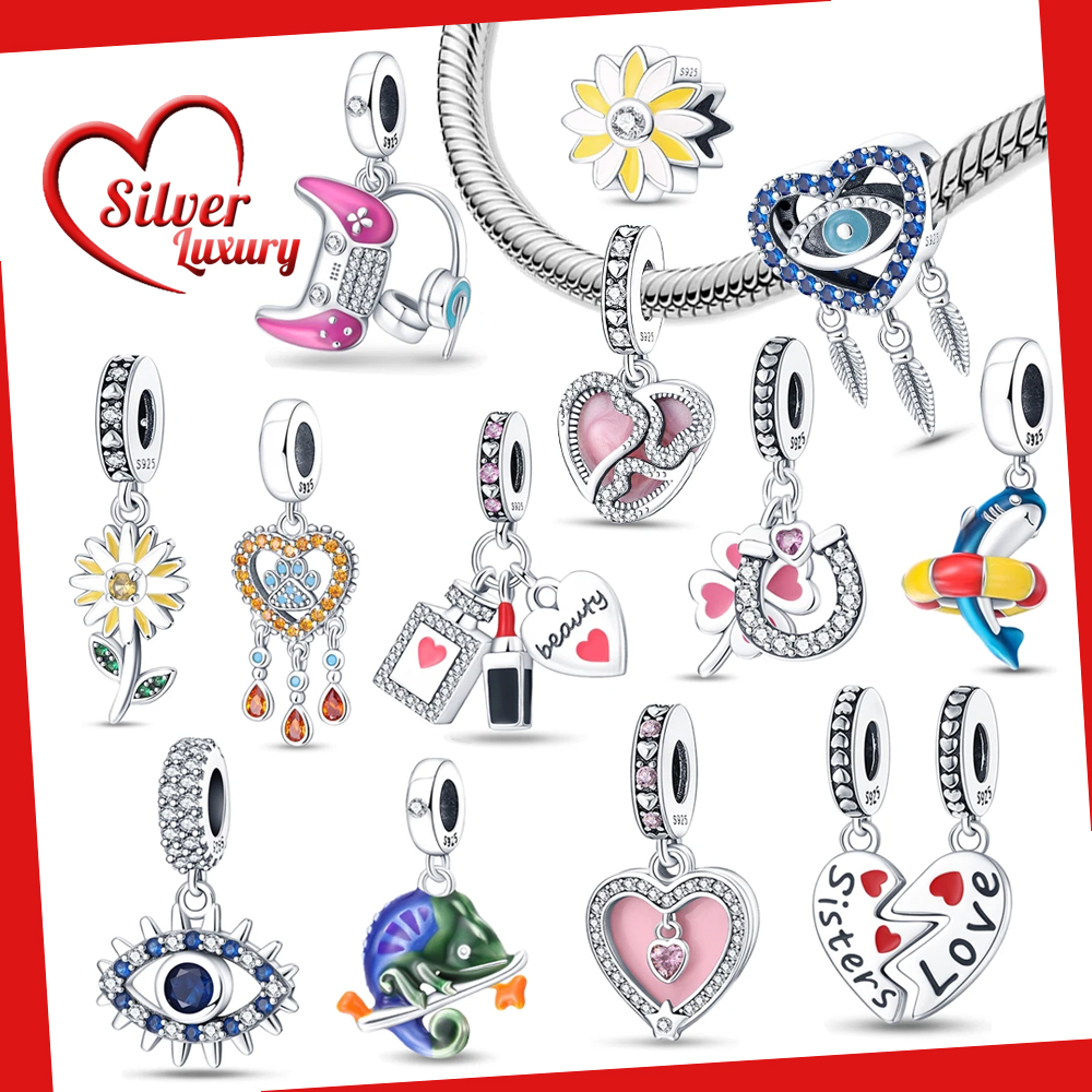 925 Sterling Silver Padlock Key Dangle Charms Fit S925 Snake Bracelet Beads For Women Fine Diy Jewelry Gift Free Delivery